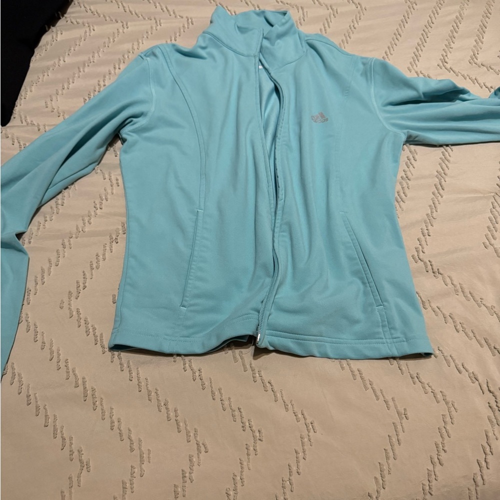 Light Blue Zip-Up Jacket